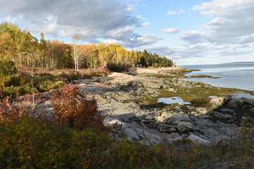 Coastal side of the St Laurent in fall