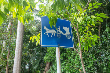 horse carriage sign