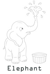 elephant silhouette graphics disign Illustration