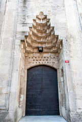 Istanbul, Turkey, 29 June 2019: Entrance gate of Tahtakale Bath Market