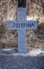 Single grave in Polish refugees section of Doulab Cemetery in Tehran, Iran