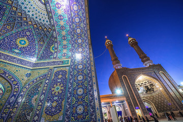 Fototapeta na wymiar Fatima Masumeh Shrine in Qom holy city, Iran