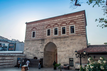 Fototapeta na wymiar Istanbul, Turkey, 29 June 2019: Exterior of New Valide Mosque, Uskudar.