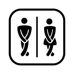 Toilets icon.Restroom Lady and Gentlemant logo