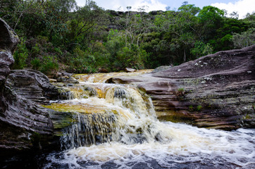 Cachoeira no Parque de Conceição de Ibitipoca waterfall in forest