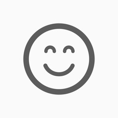 Smile face with closed eyes icon