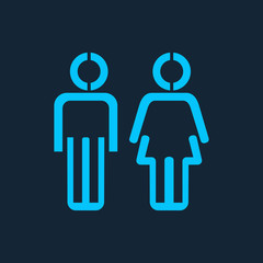 Public Restroom man and woman symbol