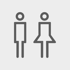 Male and female line symbol