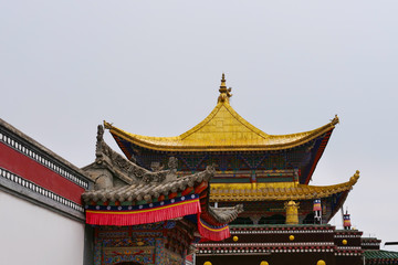 Kumbum Monastery, Ta'er Temple a Tibetan Buddhism Monastery in Huangzhong County, Xining Qinghai...