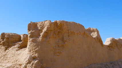 Fototapeta premium Landscape view of the Ruins of Jiaohe Lying in Xinjiang Province China.