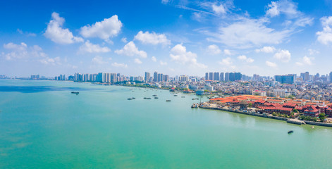 Coastal and dock scenery in Beihai City, Guangxi