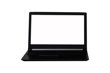 Isolated laptop with empty space on white background