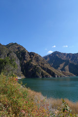 Obraz premium Nature landscape view Heaven Lake of Celestial Mountains in Xinjiang China.