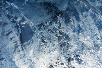 Abstract frozen water.Ice texture winter background