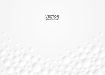 Abstract.  Embossed circle white Background. light and shadow. copy space .Vector.