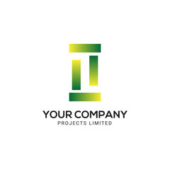 modern I, creative I, abstract I letter logo design template