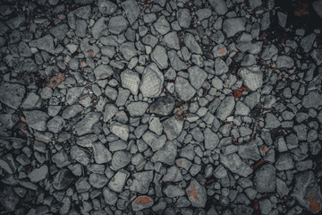 Rubble from the destroyed building