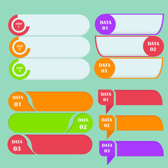 Fototapeta premium set of colorful banners. flat design illustration