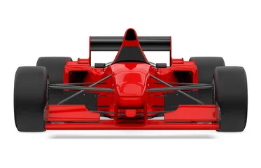 Foto op Canvas Rode Formule 1-raceauto geïsoleerd © nerthuz