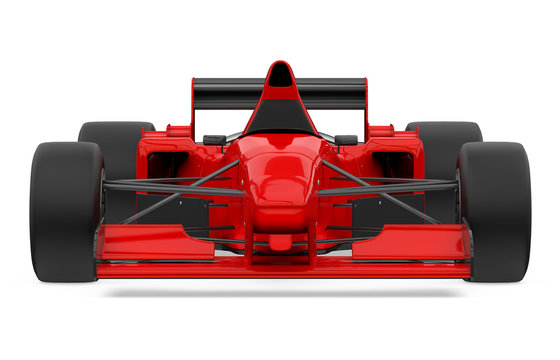 Red Formula One Race Car Isolated