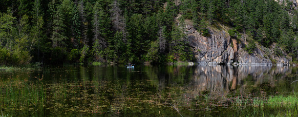 Beautiful View of Crown Lake in Marble Canyon Provincial Park during summer time. Located in Pavilion, British Columbia, Canada.