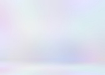 3d background light pastel blue lilac pink gradient abstraction. Subtle blurred wall and floor. 