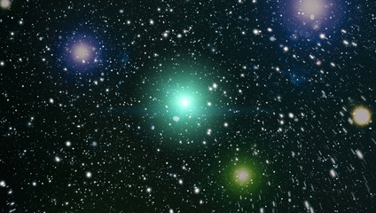 The center of milky way galaxy and space dust in the universe, Night starry sky with stars