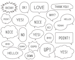 ふきだし　ベクター　セリフ　見出し　セット