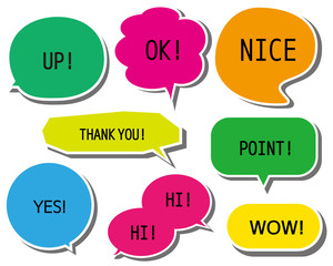 ふきだし　ベクター　セリフ　見出し　セット