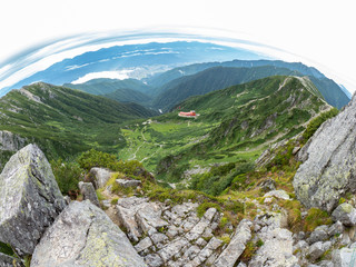 Fototapeta na wymiar view from Mt. Houkendake