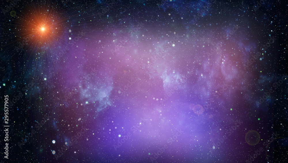 Wall mural blue dark night sky with many stars. milky way on the space background . milky way galaxy with stars