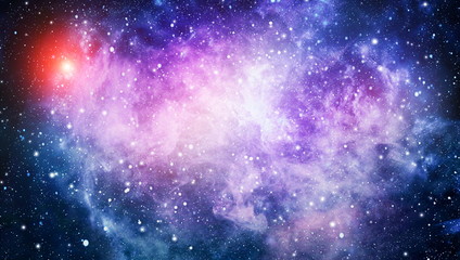 New large panoramic looking into deep space. Dark night sky full of stars.