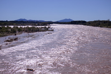 宇都宮市　台風19号による鬼怒川の増水