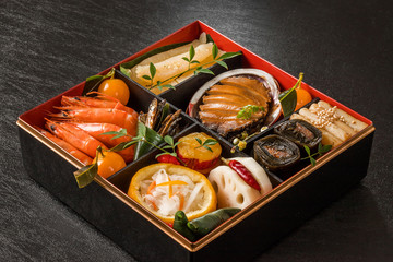 一般的なおせち料理 General Japanese New Year dishes(osechi)