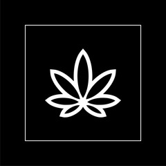Cannabis leaf icon. Marijuana sign template. Weed or drug. Nature medicine