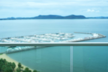Fototapeta na wymiar balcony backroom with the sea view