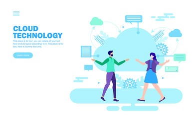 team discussing about cloud technology