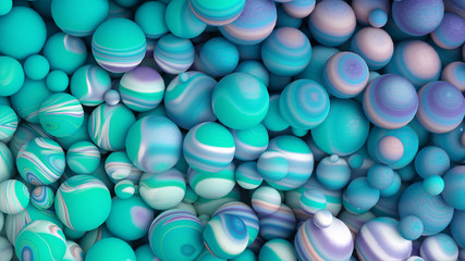 Bright background with a volumetric pattern and print. 3d illustration, 3d rendering.