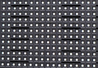 Closeup of an outdoor LED curtain surface