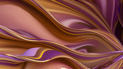 Bright background with a volumetric pattern and print. 3d illustration, 3d rendering.