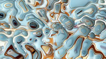 Bright background with a volumetric pattern and print. 3d illustration, 3d rendering.