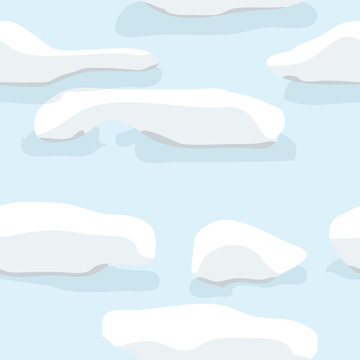 Christmas seamless pattern, Ice drifts at the North  Pole