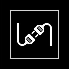 Connection concept, icon isolated on dark background