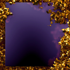 Elegant autumn background. 3d illustration, 3d rendering.