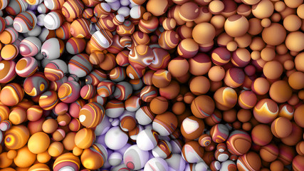 Bright background with a volumetric pattern and print. 3d illustration, 3d rendering.