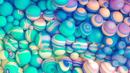 Bright background with a volumetric pattern and print. 3d illustration, 3d rendering.