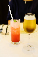 カクテルとビール