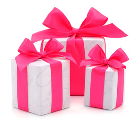 Gift boxes, gifts on a white background isolated.