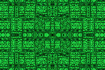 Colorful African fabric, green color