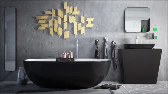 Bathroom Furniture & Decor Presentation - loopable 3d visualization